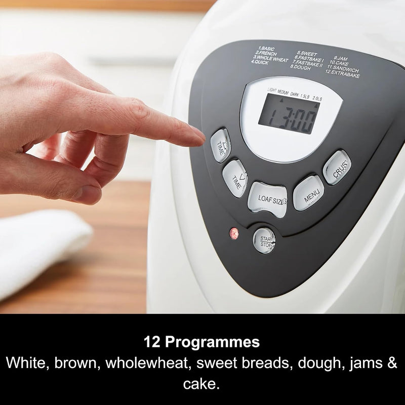 Fastbake Breadmaker 12 Programmes Crust Loaf Feature