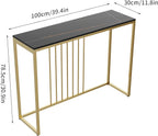 Console Meuble Entrée En Marbre Table Scandinave Noire