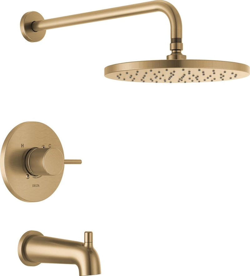 Faucet Modern Raincan Round Single-Function Tub and Shower
