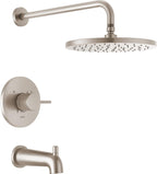 Faucet Modern Raincan Round Single-Function Tub and Shower