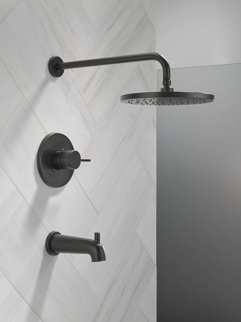 Faucet Modern Raincan Round Single-Function Tub and Shower
