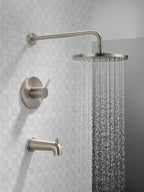 Faucet Modern Raincan Round Single-Function Tub and Shower