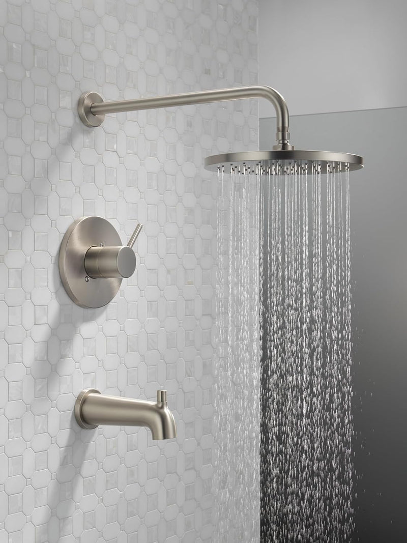 Faucet Modern Raincan Round Single-Function Tub and Shower