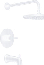 Faucet Modern Raincan Round Single-Function Tub and Shower