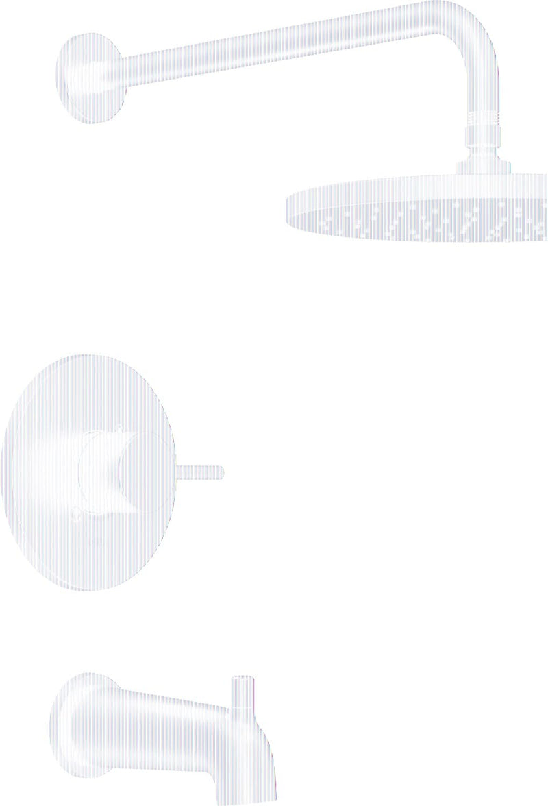 Faucet Modern Raincan Round Single-Function Tub and Shower