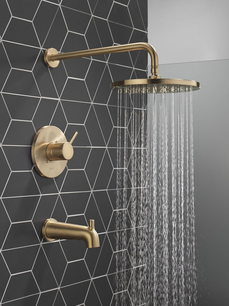 Faucet Modern Raincan Round Single-Function Tub and Shower