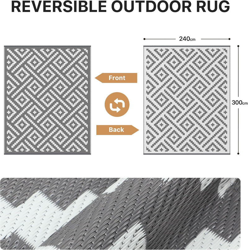 Faux Jute Indoor Outdoor Runner Rug Washable Non