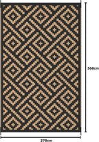 Faux Jute Indoor Outdoor Runner Rug Washable Non
