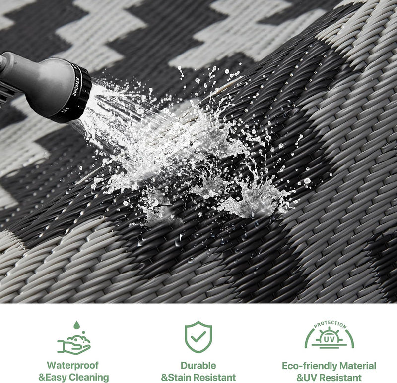 Faux Jute Indoor Outdoor Runner Rug Washable Non