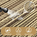 Faux Jute Indoor Outdoor Runner Rug Washable Non