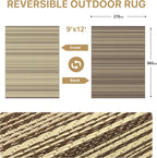 Faux Jute Indoor Outdoor Runner Rug Washable Non
