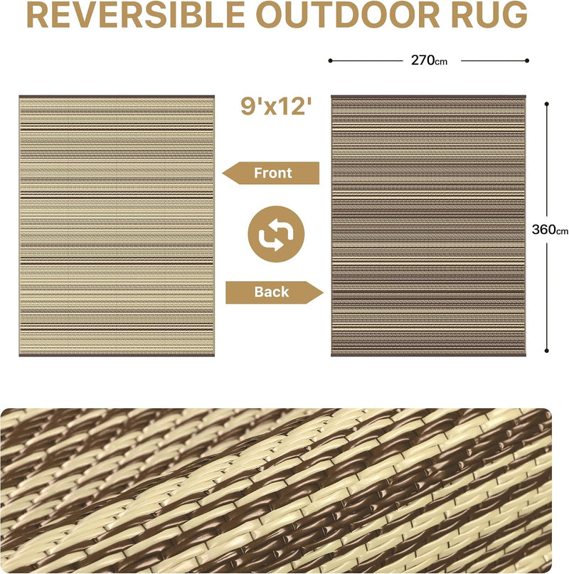 Faux Jute Indoor Outdoor Runner Rug Washable Non