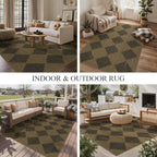 Faux Jute Indoor Outdoor Runner Rug Washable Non