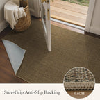 Faux Jute Indoor Outdoor Runner Rug Washable Non