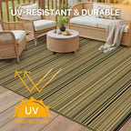 Faux Jute Indoor Outdoor Runner Rug Washable Non