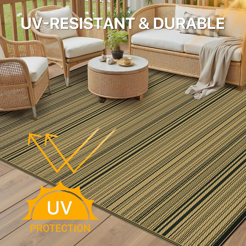 Faux Jute Indoor Outdoor Runner Rug Washable Non