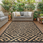 Faux Jute Indoor Outdoor Runner Rug Washable Non