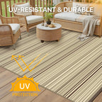 Faux Jute Indoor Outdoor Runner Rug Washable Non