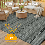 Faux Jute Indoor Outdoor Runner Rug Washable Non