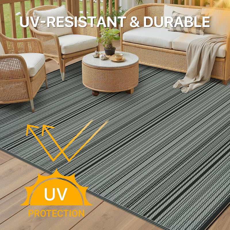 Faux Jute Indoor Outdoor Runner Rug Washable Non