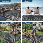 Faux Jute Indoor Outdoor Runner Rug Washable Non