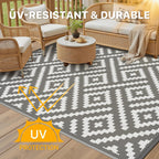 Faux Jute Indoor Outdoor Runner Rug Washable Non