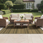Faux Jute Indoor Outdoor Runner Rug Washable Non