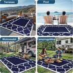 Faux Jute Indoor Outdoor Runner Rug Washable Non