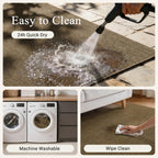 Faux Jute Indoor Outdoor Runner Rug Washable Non