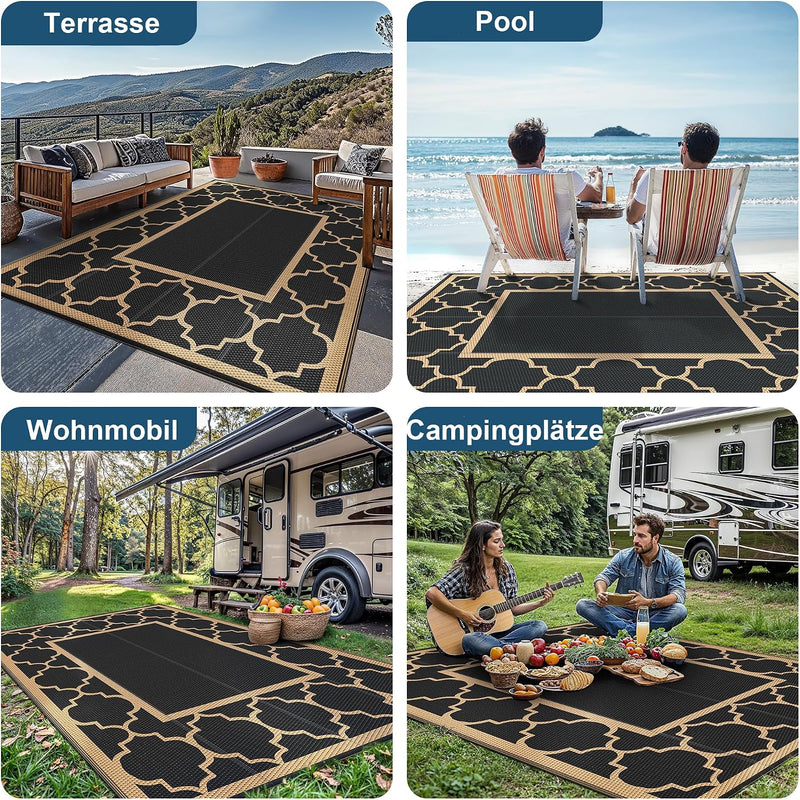 Faux Jute Indoor Outdoor Runner Rug Washable Non