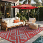 Faux Jute Indoor Outdoor Runner Rug Washable Non