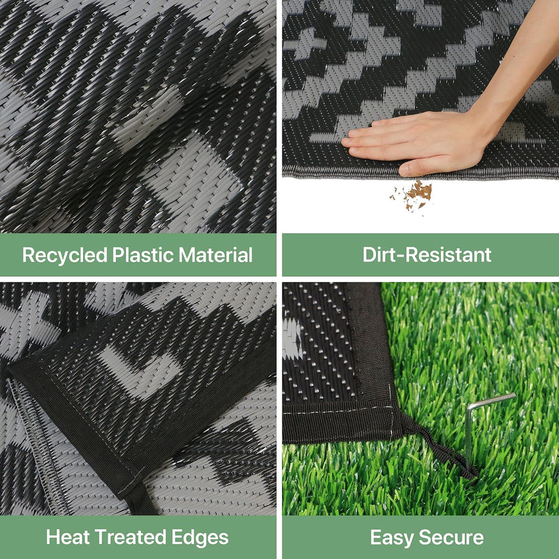 Faux Jute Indoor Outdoor Runner Rug Washable Non