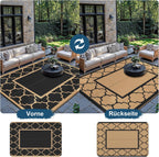 Faux Jute Indoor Outdoor Runner Rug Washable Non