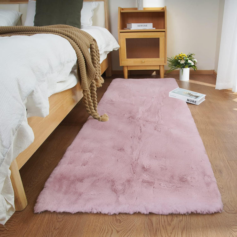 Faux Rabbit Fur Round Rug 3FT Rugs