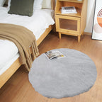 Faux Rabbit Fur Round Rug 3FT Rugs
