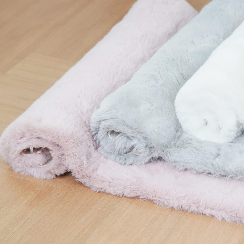 Soft Faux Rabbit Fur Rug Machine Washable