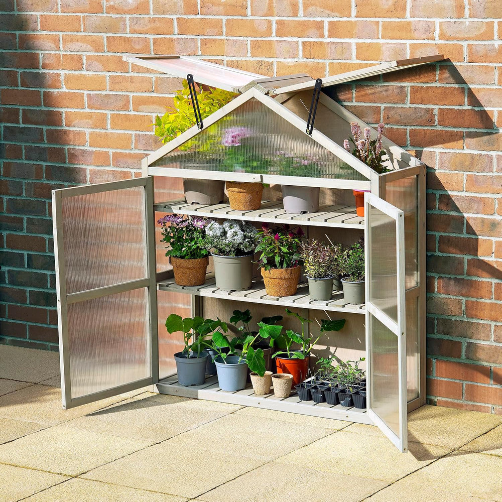 Feelgooduk Large Cold Frame Greenhouse Flower Planter House