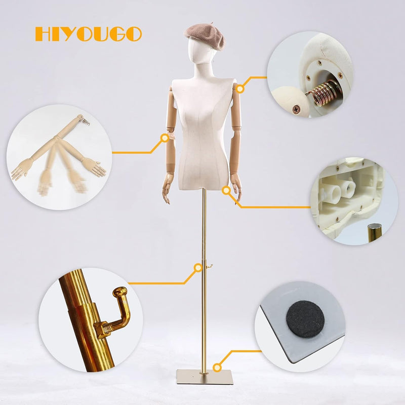 Female Mannequin Dress Form Torso