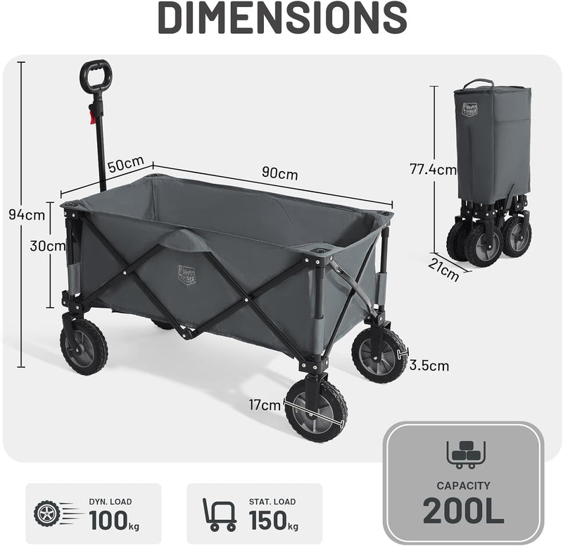 Festival Trolley on Wheels 200L Folding Camping Wagon