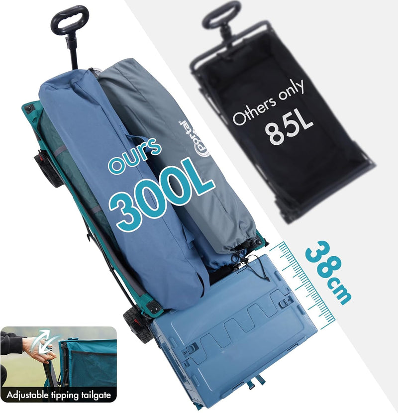 Festival Trolley with Adjustable Tailgate Brakes 300L Beach