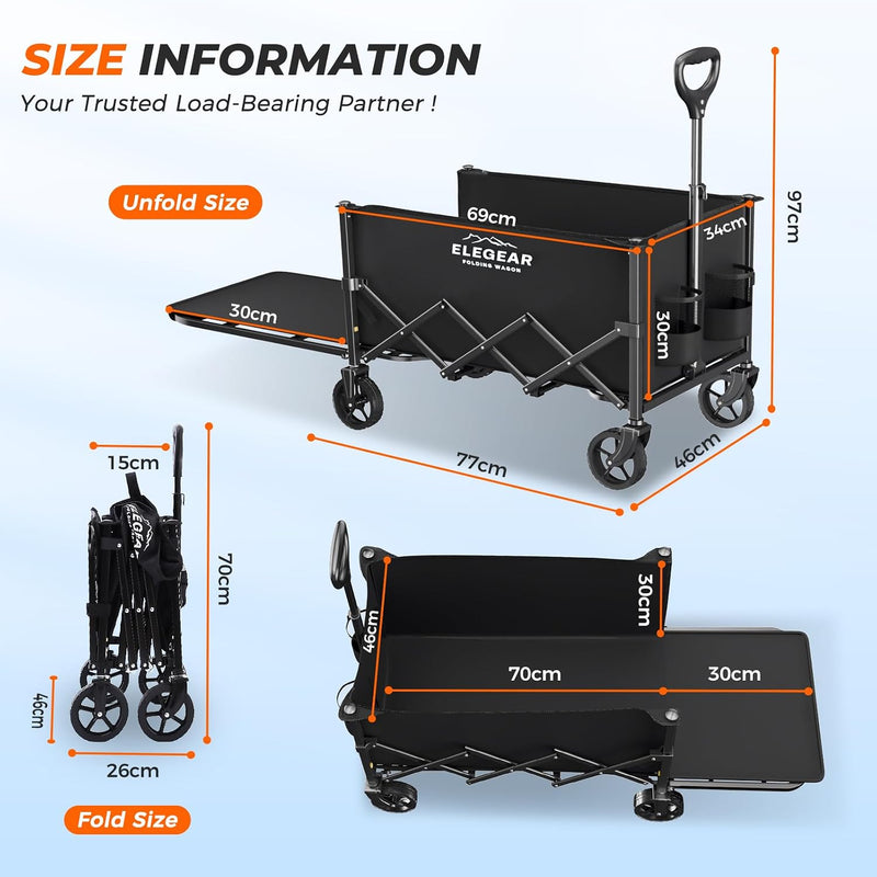 Festival Trolley with Expandable Tailgate 140L