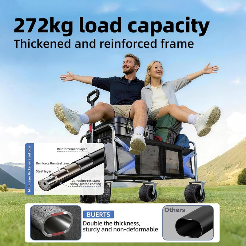 Festival Wagon Foldable Cart with Brakes 272KG