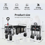 Festival Wagon Foldable Cart with Brakes 272KG