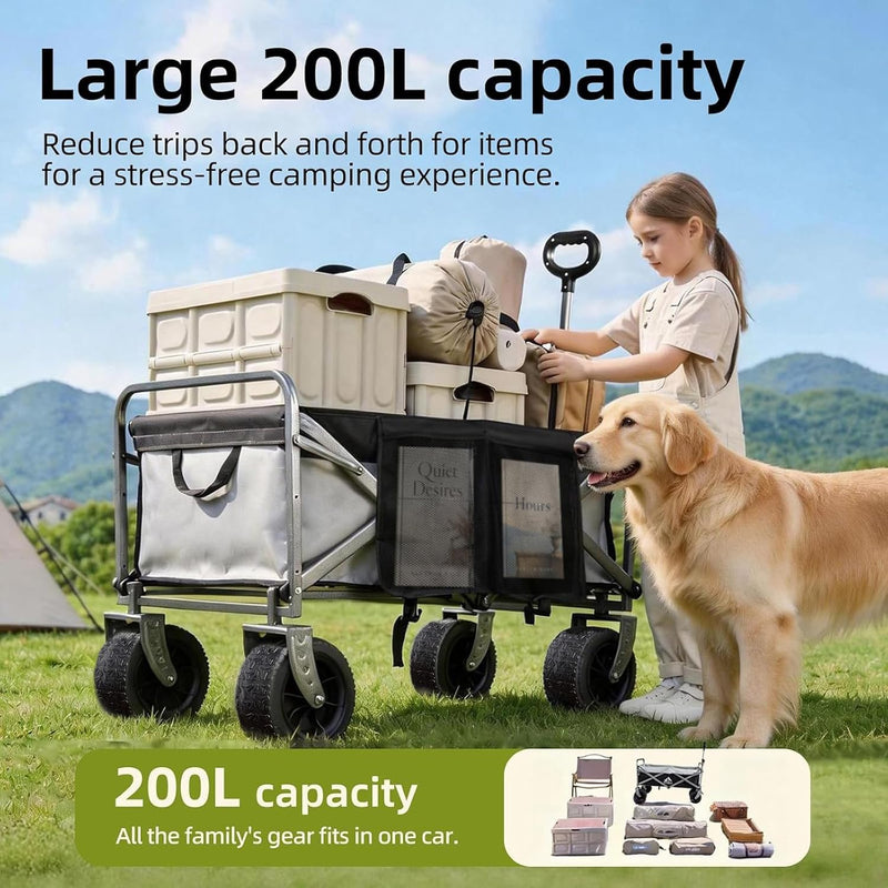 Festival Wagon Foldable Cart with Brakes 272KG