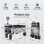 Festival Wagon Foldable Cart with Brakes 272KG