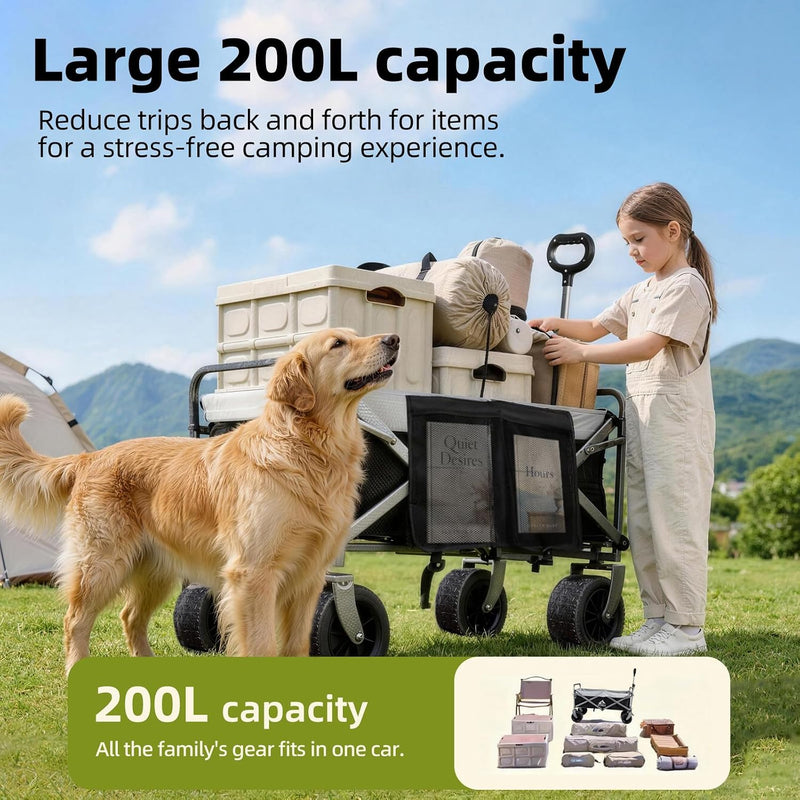 Festival Wagon Foldable Cart with Brakes 272KG