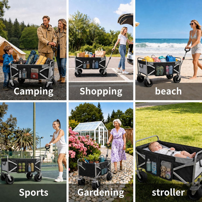 Festival Wagon Foldable Cart with Brakes 272KG