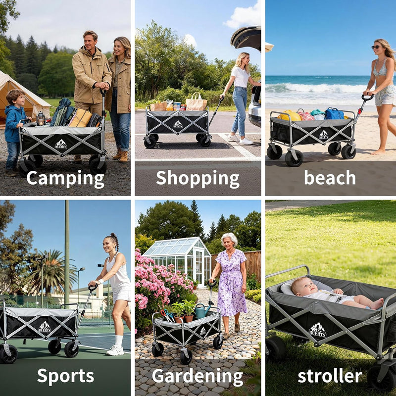 Festival Wagon Foldable Cart with Brakes 272KG