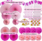 Fiesta Party Decorations 33pcs Colorful Mexican Themed Hanging