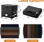 File Box with Lock Multi-Layer Fireproof Document Wheels
